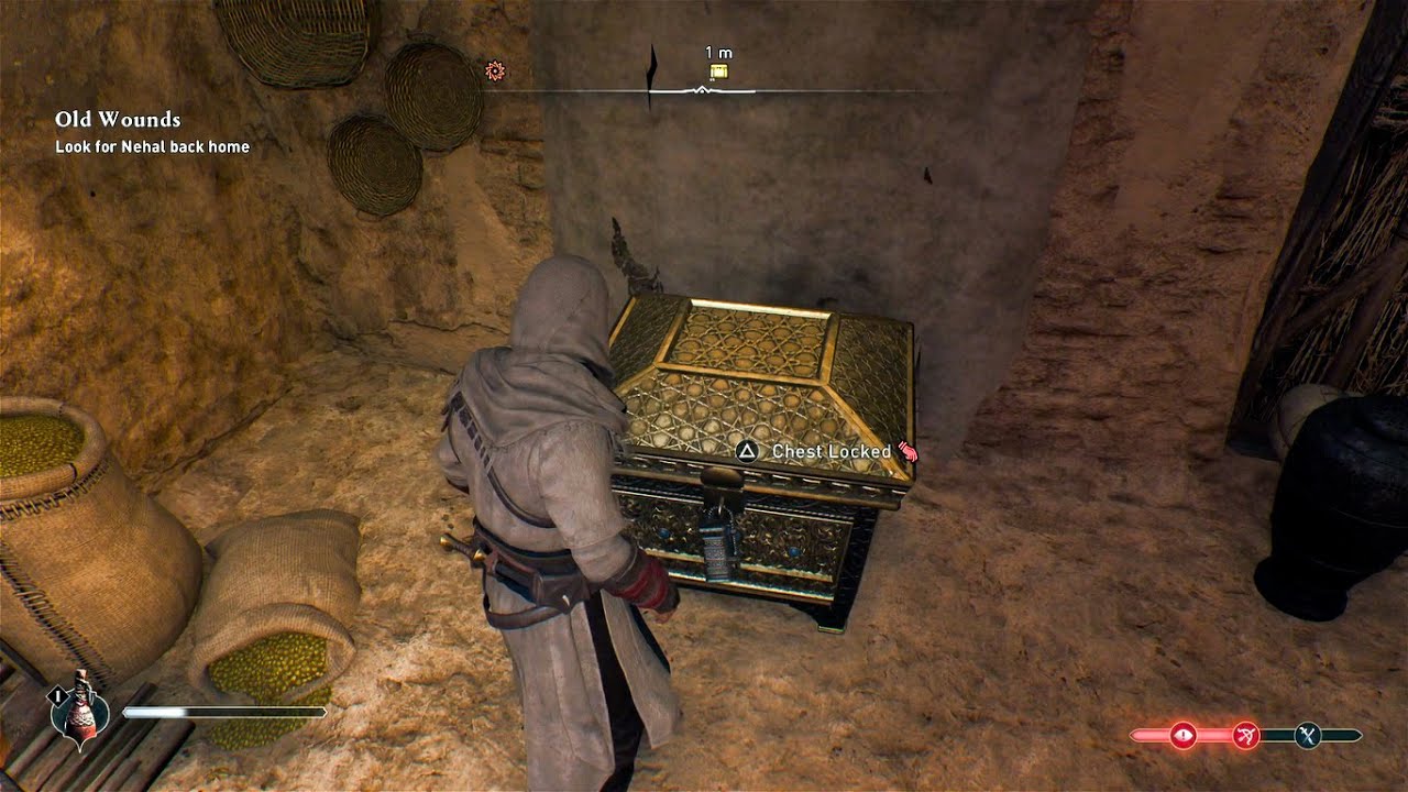 Water Mill Key Locked Chest Hidden One Dagger Assassin's Creed