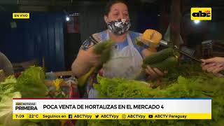 Poca venta de hortalizas en el Mercado 4