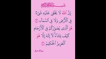 ان الله لا يخفى عليه شيء في الارض ولا في السماء #سورة_آل_عمران #انا_مؤمن
