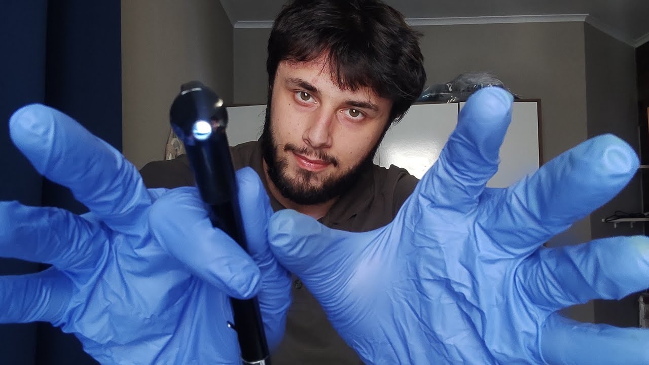 ASMR-медицинский осмотр лица и массаж лица