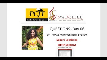 DBMS Task 06 | Java Institute | Semester 01