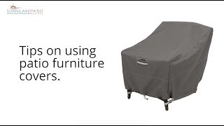 Tips On Using Patio Furniture Covers