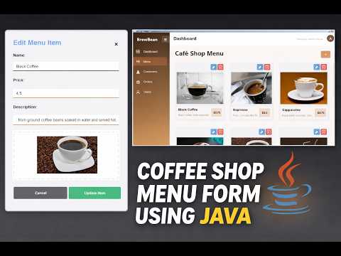 Java Coffee Shop System - Menu Form
