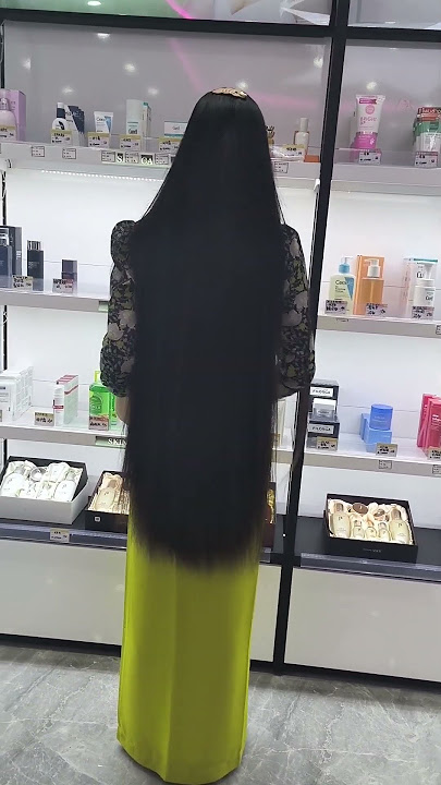 Long hair Burmese girl #beautifulgirl #tiktok #longhair #burmesetraditionaldress
