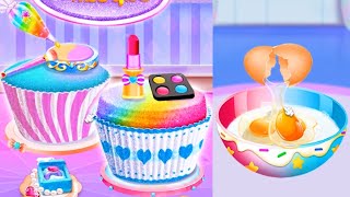컵케이크 만들기 요리놀이 요리사 게임 unicorn rainbow cupcake cooking game screenshot 2