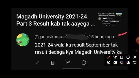 Magadh University 2021-24 Part 3 Result September tak aa jayega.? Reply Live देखे MU Update News