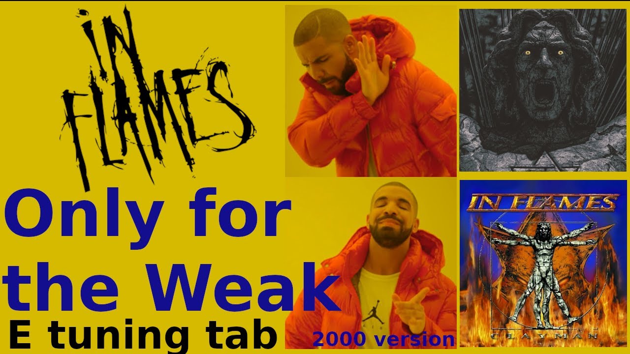 In Flames - Only For The Weak (Guitar cover + E tab, link in description)