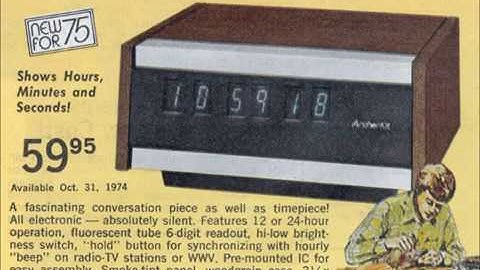 Vintage 1974 ArcherKit Clock Model 28-4040 VFD Tube MM5314N 1970