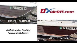 Treating a Crestliner Fiberglass Boat Hull with OxideOff Emulsion