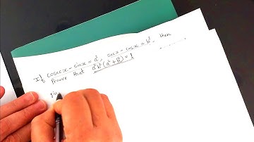 If CosecX-SinX=a^3, SecX-CosX=b^3 then proove that a^2b^2(a^2+b^2)=1 || Trignometric function