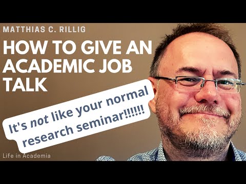 How to give an academic job talk. #interview #academia