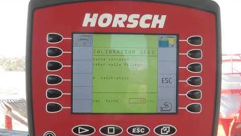 Horsch Drill Manager Calibration Video