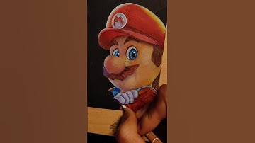 Realistic Super Mario Poster Drawing #shorts
