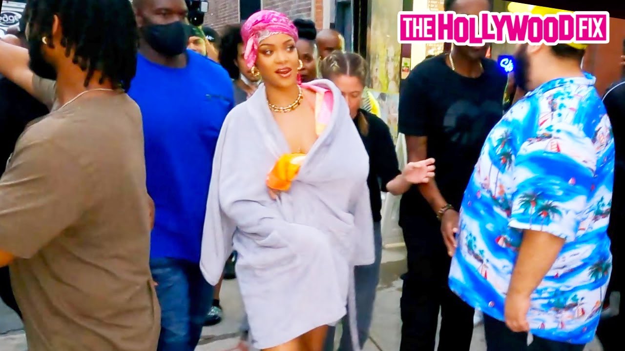 Rihanna Takes Off When Her New Music Video Shoot Is Discovered By A Mob Of Fans In The Bronx, NY