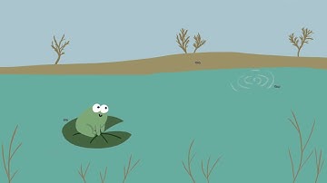 floating frog - after effects animation