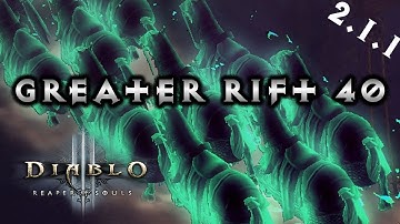 Diablo 3 Reaper of Souls - Crusader Solo Greater Rift Level 40