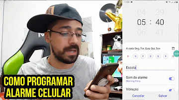 Como ativar o alarme no Samsung?