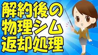 楽天モバイル 解約後、物理SIMの返却はどうしてますか？