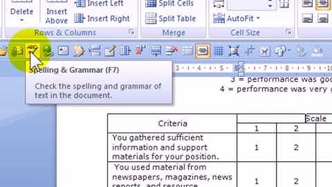 M15(7) How to delete rows and columns for a table in Word 2007