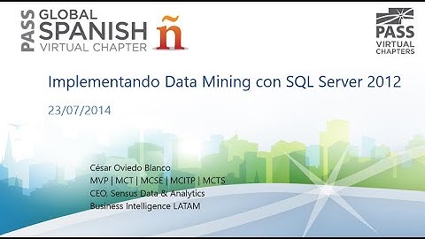 Implementando Data Mining con SQL Server 2012