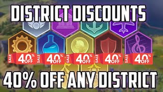 How to get 40% off Districts using the District Discount Mechanic in Civ 6 - Civilization VI guide