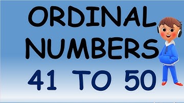 Ordinal numbers 41 to 50 | Ordinal Numbers 41st To 50th | 41 To 50 Ordinal Numbers |