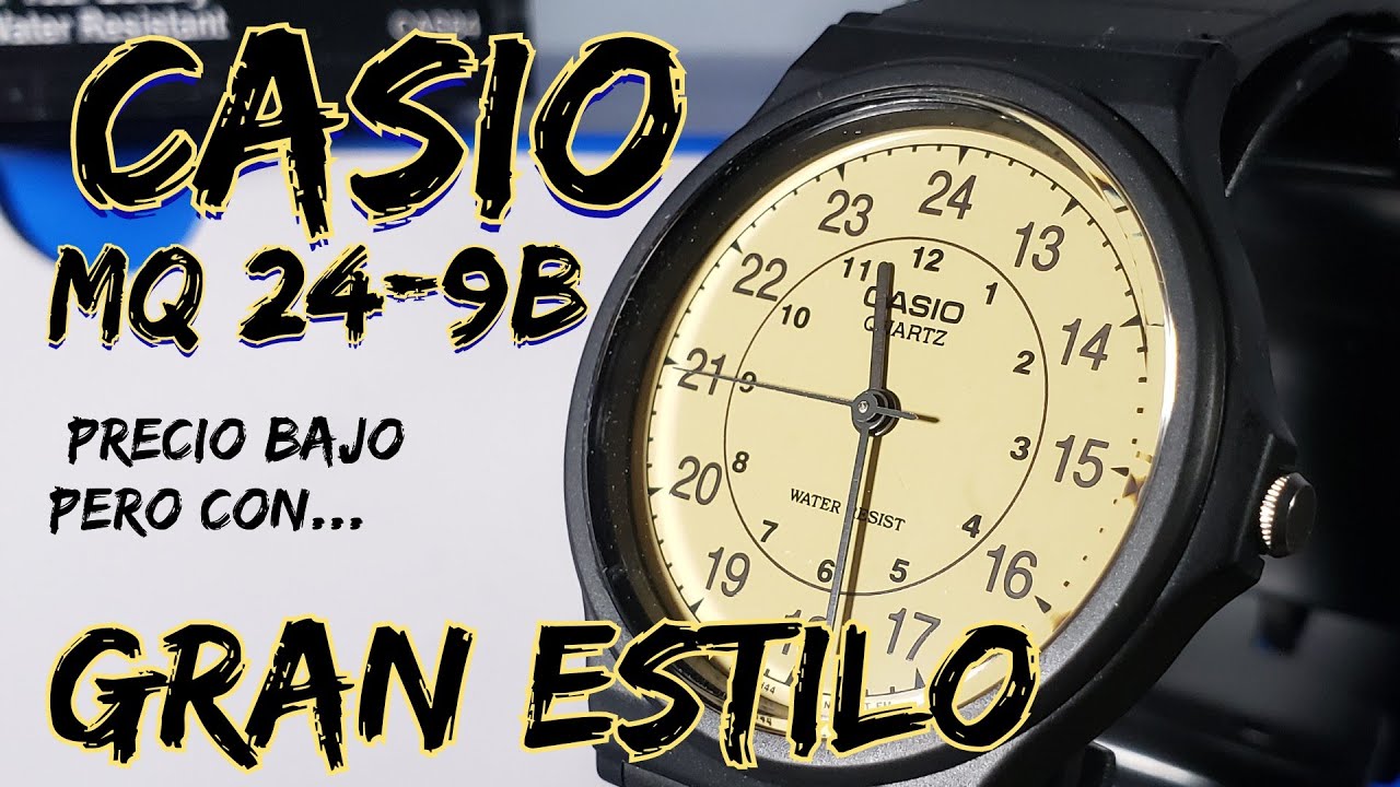 Revisión de reloj casio mq24-9b de menos de 15 dólares - YouTube