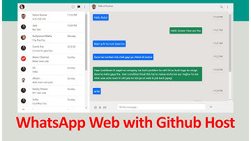 WhatsApp Web Clone using HTML CSS Bootstrap with Free Github Host (Hindi)