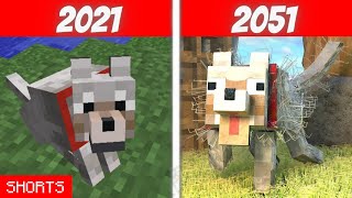 تطور الكلب في لعبة ماين كرافت (Dog) #shorts #Evolution #Minecraft