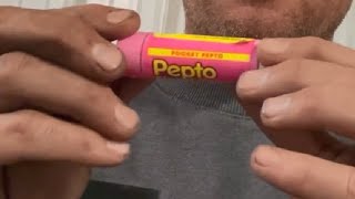 Pocket Pepto. Great for purses, vehicles, pockets and travel