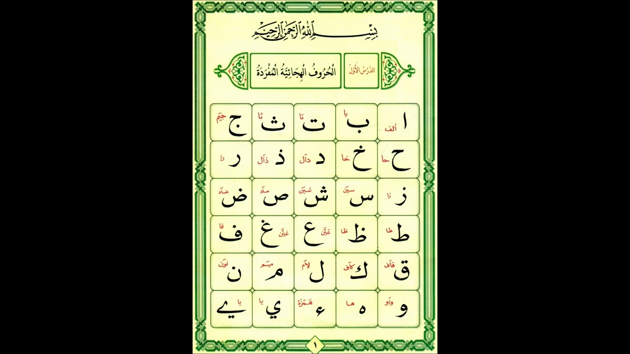 Noorani Qaida Lesson 1: Learn Basic Arabic Letters