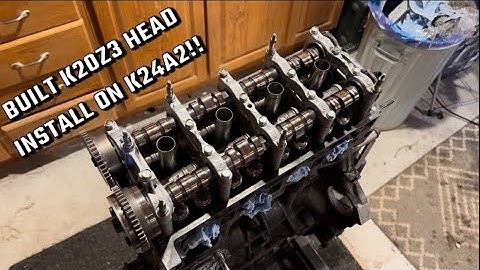 K20/K24 Swap EK Coupe-pt.4 Installing Built K20z3 head onto K24a2!!!