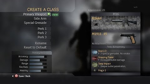 My M16A4 Class Set up in Cod4 Modern Warfare