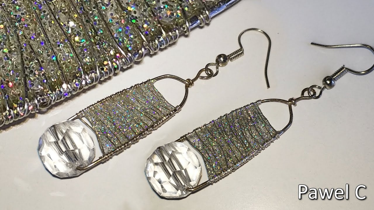 How to make EARRINGS with wire and nail polish YouTube