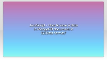 JavaScript - How to save a date in MongoDB document in ISODate format?