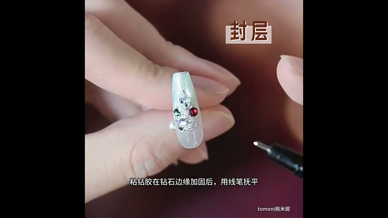 new nail diamond jewelry with diamond inlay, star cross border, nail diamond jewelry  