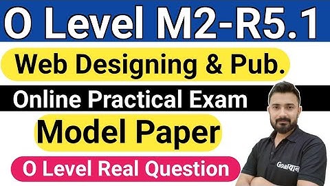 O Level M2 R5 Practical Model Paper | O Level Computer Course in hindi