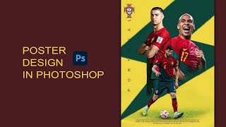 Football poster design in photoshop. Specially for new designer. #designinspiration #ronaldo