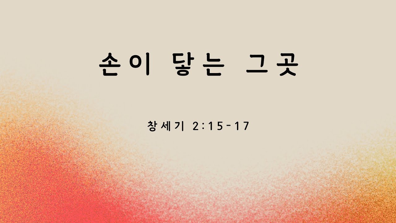 061125 "손이 닿는 그곳" 창세기 2:15-17, 홍대권 목사
