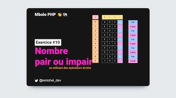 Exercice corrigé 10 : vérifie si un nombre est pair ou impair en utilisant l
