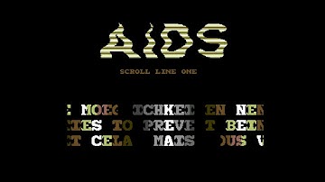 Aids demo by Gamma cracking force, C64 demo 1987