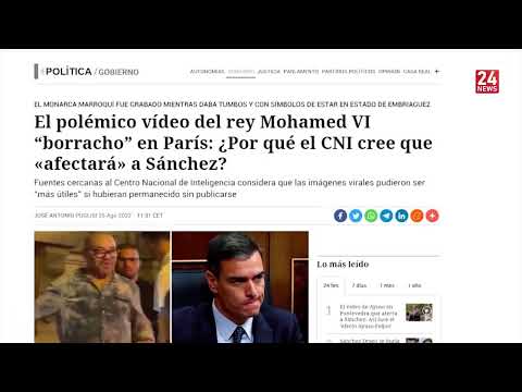 فضيحة الملك المغربي المخابرات الإسبانية تأسف لتضييع فرصة استغلال فيديو الخمر للضغط على الرباط