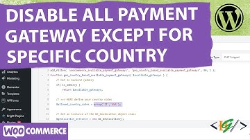 Disable All Payment Methods Except for Defined Country Based User IP Geolocation Country WooCommerce