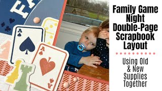 Family Game Night | Double-Page Scrapbook Layout