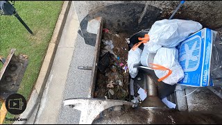 [WATCH] trash gets OWNED by auger #trashcam #satisfying #satisfyingvideo #viral #trash #destruction