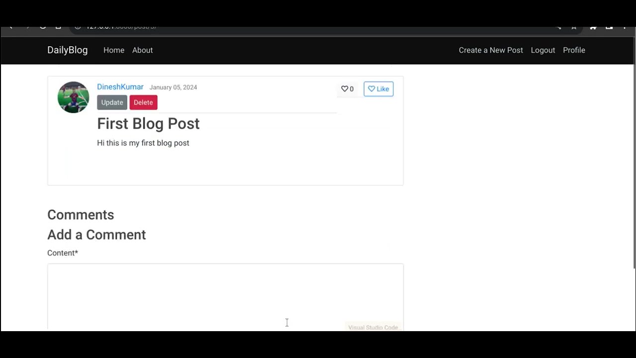 Blog Website using Django Framework (DEMO). - YouTube