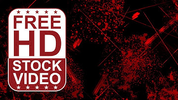 Free Stock Videos - abstract grunge splats of red paint 2D animation