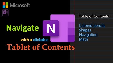 OneNote -  Awesome Notes with Table of Contents or Index with working links!