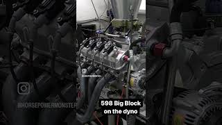 598 Cubic Inch Big Block Making Blasts on the Dyno! 😲😲 #engine #horsepower #shorts