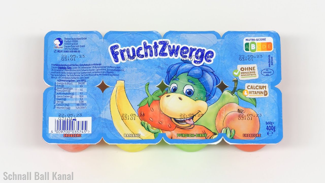 Danone - Fruchtzwerge - Fruit Dwarfs - 8 Pack - 400g (8x50g) - Unboxing  Foods In 4K - YouTube